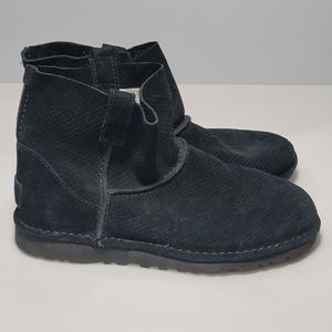 UGG Australia Women’s Black Classic Unlined Mini Perforated Boots1016852 Sz.8